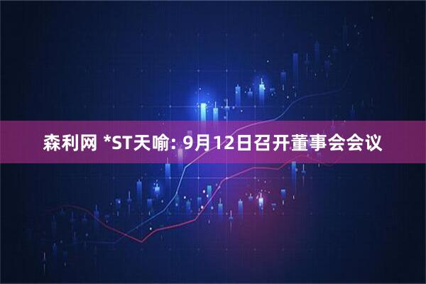 森利网 *ST天喻: 9月12日召开董事会会议