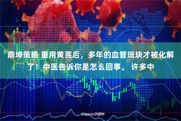 鼎坤策略 重用黄芪后，多年的血管斑块才被化解了！中医告诉你是怎么回事。 许多中